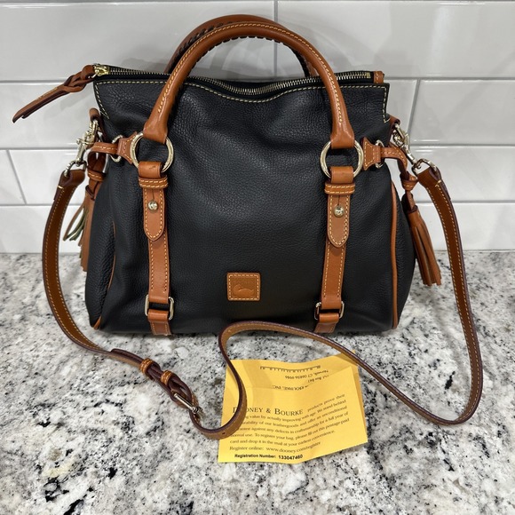 Dooney & Bourke Pebble Leather Large Satchel NWT‎ - Picture 1 of 11